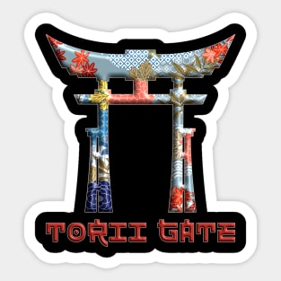 Distressed Torii Gate Rising Sun Japanese Gate 41 Sticker